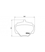 BREMBO - P44001 - Колодки торм.зад. LAND ROVER Discovery 09/93-06/94, Range Rover