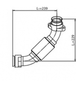 DINEX 54232 Труба глушителя MB ACTROS левая (от турбины)/ 54232 -