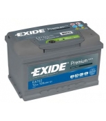 EXIDE EA722 АКБ Premium 72Ah 720A 278x175x175 (-+)