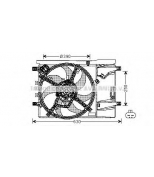 AVA - OL7539 - Вентилятор радиатора двигателя: Corsa D/06- /1.0/1.2/1.4