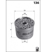 MECAFILTER - ELG5205 - Фильтр топливный: BX/C25/C35/XM/Scorpio/Sierra/Master/Trafic/Espace/80-96/1.7/1.8/1.9/2.1/2.3/2.4/2.5