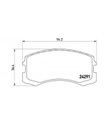 BREMBO - P54041 - Тормозные колодки передние mitsubishi