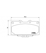 BREMBO - P56034 - Комплект тормозных колодок, дисковый тормоз