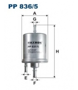 FILTRON - PP8365 - Фильтр топливный VAG A6(4F2 C6 4F5  C6) 2.4 3.0
