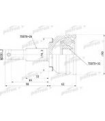 PATRON - PCV9819 - ШРУС наружн Chrysler: Town & Country 90-00, Voyager 90-00  Dodge: Caravan 90-00 без ABS