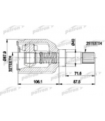 PATRON - PCV9937 - ШРУС внутр лев к-кт CHRYSLER: VOYAGER 91-95