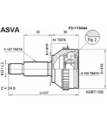 ASVA - FD113A44 - Шрус наружный 30x57x27 (ford mondeo) asva