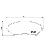 BREMBO - P54028 - Комплект тормозных колодок, диско