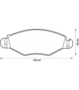 BENDIX - 571930B - Комплект тормозных колодок, диско