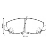 BENDIX - 572349B - Комплект тормозных колодок, диско