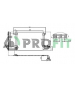 PROFIT - PR9558C1 - Радиатор кондиционера SKODA OCTAVIA 04-, VW GOLF V 03-