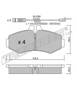 TRUSTING - 5890W - Комплект тормозных колодок, диско