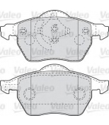 VALEO - 598751 - Комплект передних тормозных колодок с датчиком износа 288x25mm VAG Passat (3B3)  00-05
