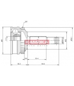 KAMOKA - 6252 - Шрус, внеш. 22/22/52mm/29abs opel astra 91-98,k