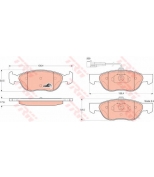 TRW - GDB1290 - Комп дисковых тормозных колодок