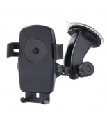 СКЛАД 10 26665 Автомобильный держатель для смартфона Perfeo-502 черный (на стекло, ,до 5, One touch) (1,100)