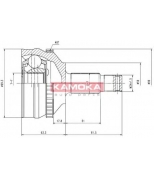 KAMOKA - 6576 - комплект ШРУСа внешний PEUGEOT 806 94-02; EXPERT