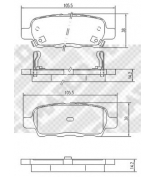 MAPCO - 6754 - Колодки тормозные задние Nissan Qashqai/X-Trail 01-/Renault Koleos