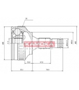 KAMOKA - 6974 - Шрус, внеш. 25/34/59MM/29ABS CITROEN BERLINGO 97