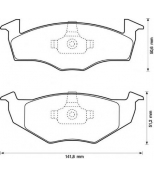 BENDIX - 571915X - К-т торм колодок (диск) перед VW GOLF/POLO/VENTO    WVA21866  19.70мм