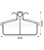 BENDIX - 572104B - Комплект тормозных колодок, диско