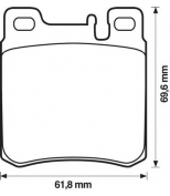 JURID - 571722J - Колодки дисковые: E-Class/S-Class/CLK/SL 91-05/2.0T/2.3/2.8/3.2/4.2/