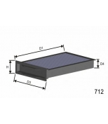 MISFAT - HB165 - HB165 Фильтр салонный