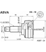 ASVA - HN18 - ШРУС НАРУЖНЫЙ 32x49x26 (HONDA CONCERTO BALLADE CIV