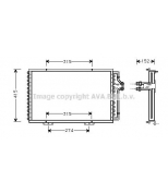 AVA - RT5214 - Радиатор кондиционера: Espace/88-96/2.0/2.1D/2.2/2.8