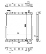 NRF - 58377 - Основной радиатор (двигателя)
