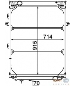 HELLA - 8MK376709561 - Радиатор охл.двиг. MAN F90 (915x704x47мм) Hella