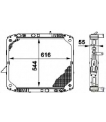 HELLA - 8MK376709741 - Радиатор [544x615]/6765000403 MERCEDES Truck LK/LN2 1117 K/L/S/LS_Hella