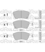 CIFAM - 8227940 - Комплект тормозных колодок, дисковый тормоз