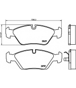 HELLA - 8DB355006511 - Колодки тормозные дисковые