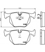 HELLA - 8DB355008121 - Комплект тормозных колодок дисковый тормоз