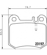 HELLA - 8DB355008831 - Колодки тормозные задние дисковые к-кт MB W163 M-classe