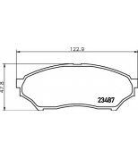 HELLA - 8DB355009521 - Комп. дисковых торм. колодок