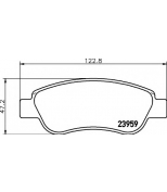 HELLA - 8DB355012141 - колодки тормозные дисковые