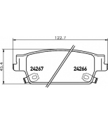 HELLA - 8DB355012231 - Колодки тормозные дисковые, комплект