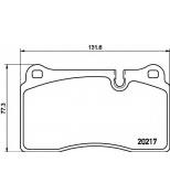 HELLA - 8DB355013201 - КОЛОДКИ ТОРМОЗНЫЕ ДИСКОВЫЕ