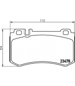 HELLA - 8DB355014941 - Комплект тормозных колодок дисковый тормоз