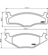 HELLA - 8DB355017521 - Колодки тормозные передние к-кт VW GOLF I-III / PASSAT B2/B3