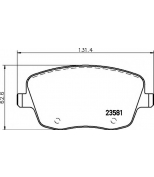 HELLA - 8DB355018801 - Комплект тормозных колодок дисковый тормоз