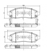NIPPARTS - J3601095 - Колодки торм.пер./дат.