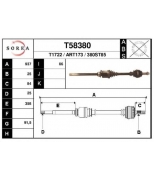 EAI - T58380 - Полуось AR 156 1.9JTD в сборе с промежут валом правая