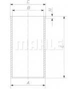 KNECHT/MAHLE - 002WV04 - Гильза Mercedes 89,0 OM601/602 D