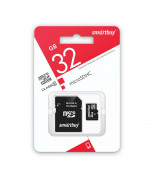 AVS 00270 Карта памяти MicroSD 32GB Smart Buy Сlass 10+SD адаптер