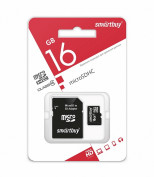 СКЛАД 10 11312 Карта памяти 16 GB Smart Buy (micro SDHC, class 04) с адаптером