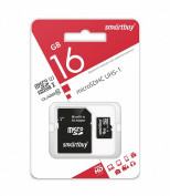 СКЛАД 10 12396 Карта памяти 16 GB Smart Buy (micro SDHC, class 10) с адаптером