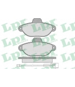 LPR 05P1262 Комплект тормозных колодок, диско